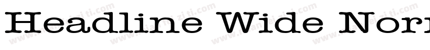 Headline Wide Normal字体转换